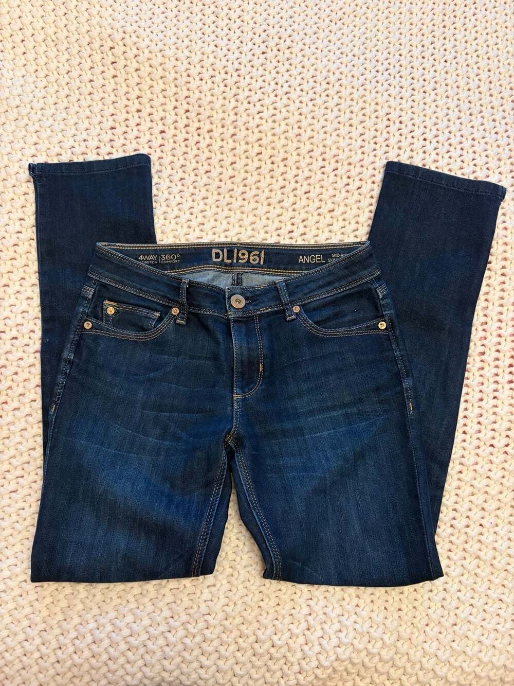DL1961 Angel Mid-Rise Skinny Ankle Jeans Dark Wash Size 27